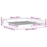 vidaXL Cadre de lit Blanc 200 x 210 cm Bois massif en pin