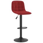 vidaXL Tabourets de bar lot de 2 rouge bordeaux velours