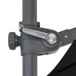 vidaXL Parasol de jardin en porte-à-faux avec mât en acier noir