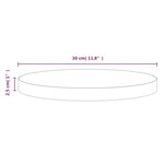 vidaXL Dessus de table Ø30x2 5 cm Bois de pin massif