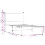 vidaXL Cadre de lit en métal sans matelas chêne sonoma 100x200 cm