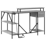 vidaXL Bureau Sonoma gris 120 x 79 x 86.5 cm Bois d'ingénierie