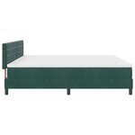 vidaXL Lit à ressorts avec matelas Vert foncé 200 x 200 cm tissu