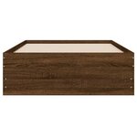 vidaXL Cadre de lit avec tiroirs sans matelas chêne marron 90x200 cm
