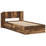 vidaXL Cadre de lit avec rangement Bois ancien 80 x 200 cm