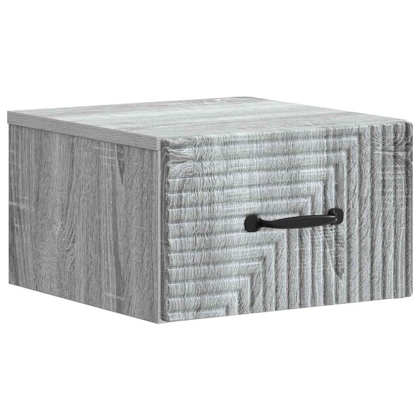 vidaXL Cabinet de chevet mural Sonoma gris 34 5 x 33 x 20 cm