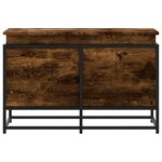 vidaXL Boîte de rangement avec couvercle chêne fumé bois d'ingénierie