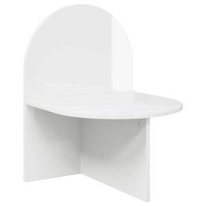 vidaXL Table de chevet Blanc brillant 48 x 49 x 65 cm