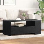 Table basse en chêne noir 102x55x43 5 cm en bois reconstitué