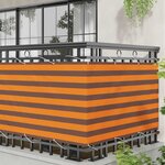 vidaXL Écran de balcon Orange et marron 100 x 500 cm Tissu Oxford