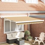 vidaXL Auvent Rétractable Multicolore 350 x 250 cm Tissu  Métal