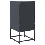 vidaXL Tables de chevet 2 Pièces anthracite 36x39x78 cm acier
