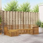 vidaXL Ensemble de canapés d'extérieur 6 pc Naturel Polyester