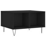 vidaXL Table basse Noir 60x50x36 5 cm Bois d'ingénierie