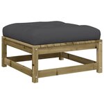 vidaXL Salon de jardin avec coussins 10 Pièces bois de pin imprégné