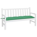 vidaXL Coussin de banc de jardin vert 150x50x7 cm tissu oxford