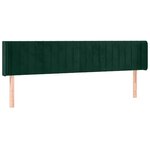 vidaXL Tête de lit à LED Vert foncé 203x16x78/88 cm Velours