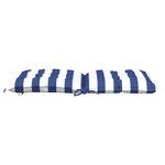 vidaXL Coussins de chaise à dossier bas lot de 4 rayures bleu et blanc
