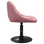 vidaXL Chaises pivotantes à manger lot de 2 Rose Velours