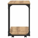 vidaXL Table d'appoint avec étagère Chêne artisanal 50 x 35 x 55 5 cm