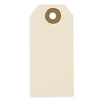 Lot de 1000: étiquette américaine cartonnée beige sans attache 90x44 mm