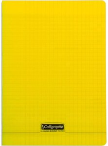 Cahier piqué POLYPRO 21x29,7 cm 140 p séyès 90g Jaune CALLIGRAPHE