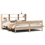 vidaXL Lit bibliothèque sans matelas 200x200 cm bois massif de pin