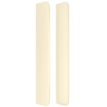 vidaXL Tête de lit avec oreilles Crème 103x16x118/128 cm Similicuir