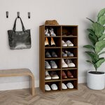 vidaXL Étagère à chaussures Chêne marron 54x34x100 5cm Bois ingénierie