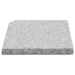 vidaXL Plaques de poids de parasol 4 Pièces Granit Gris Carré 100 kg