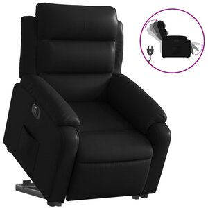 vidaXL Fauteuil inclinable électrique noir similicuir