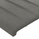 vidaXL Tête de lit à LED Gris clair 83x16x118/128 cm Velours