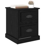 vidaXL Cabinet de chevet 2 Pièces Chêne noir 39 x 39 x 47.5 cm