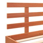 vidaXL Cadre de lit Marron cire 200 x 200 cm Bois massif en pin