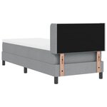 vidaXL Lit boxspring avec matelas avec matelas Gris clair 80 x 200 cm