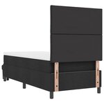 vidaXL Lit à ressorts avec matelas Noir 100 x 200 cm tissu