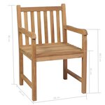 vidaXL Ensemble de salle à manger d'extérieur 5Pièces Bois solide de teck