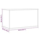 vidaXL Coffre de rangement chêne artisanal 84x42x46 cm bois ingénierie