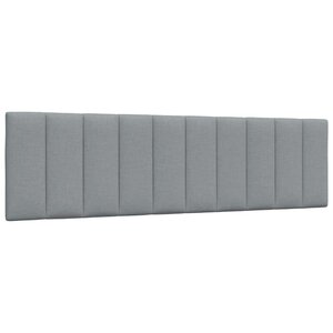 vidaXL Coussin de tête de lit Hanko gris clair 180 cm tissu