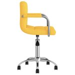 vidaXL Chaise pivotante de salle à manger Jaune moutarde Tissu