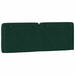 vidaXL Coussin de tête de lit vert foncé 140 cm velours