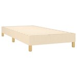vidaXL Sommier à lattes de lit avec matelas LED Crème 90x190 cm Tissu