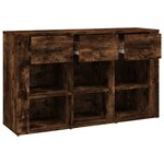 vidaXL Buffet Chêne fumé 100x30x59 5 cm Bois d'ingénierie