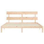 vidaXL Cadre de lit avec tête de lit 200x200 cm bois massif
