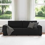 vidaXL Canapé à 3 places noir 220x77x82 cm tissu