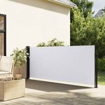 vidaXL Auvent latéral rétractable blanc 100x500 cm
