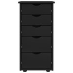 vidaXL Armoire Noir 34 x 39 x 61 5 cm Bois de Pin Massif