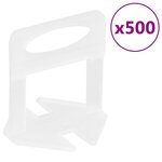 vidaXL Système de nivellement de carrelage 250 cales 500 clips 1 5 mm