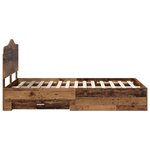 vidaXL Cadre de lit Bois ancien 135 x 190 cm Bois d'ingénierie