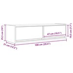 vidaXL Meuble TV chêne artisanal 100 x 31 x 25.5 cm Bois d'ingénierie